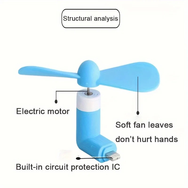 Portable fan for mobile phone