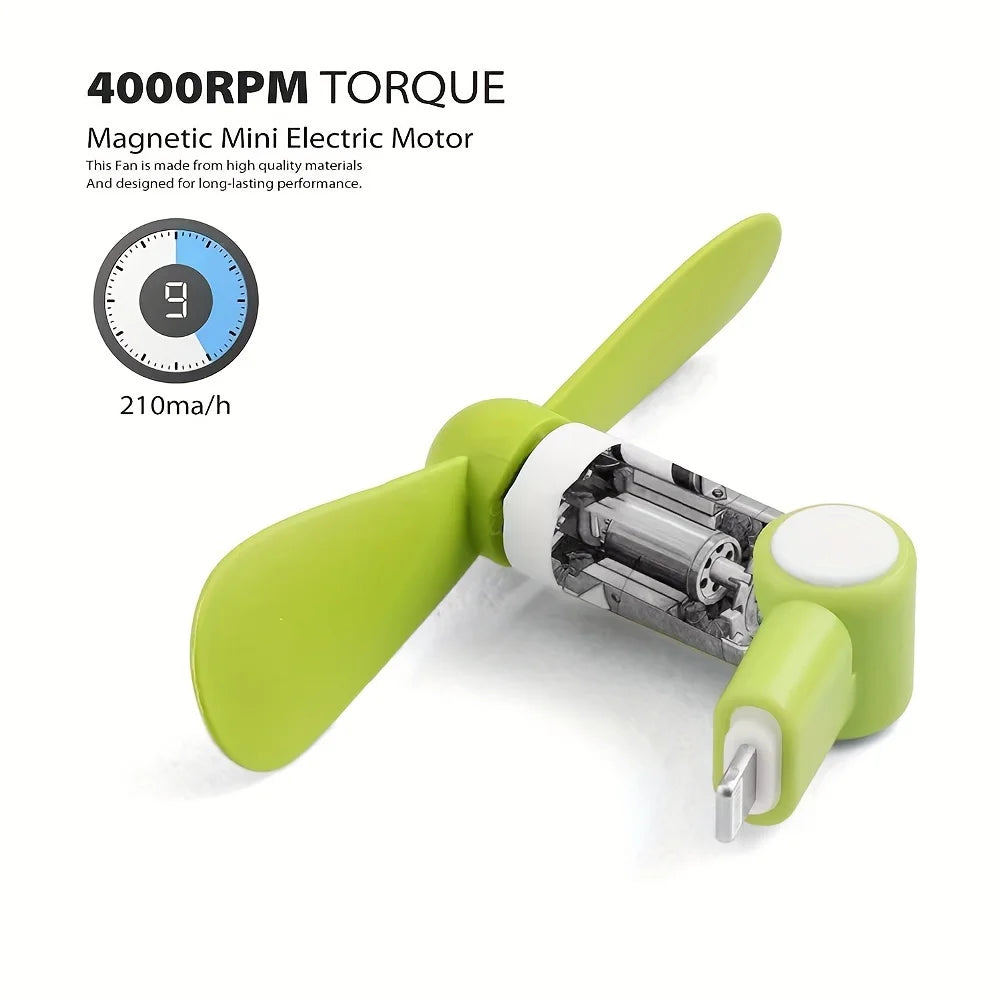 Portable fan for mobile phone