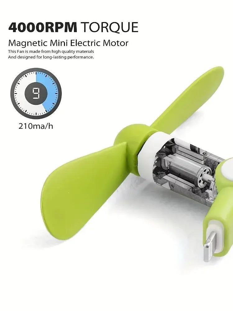Portable fan for mobile phone
