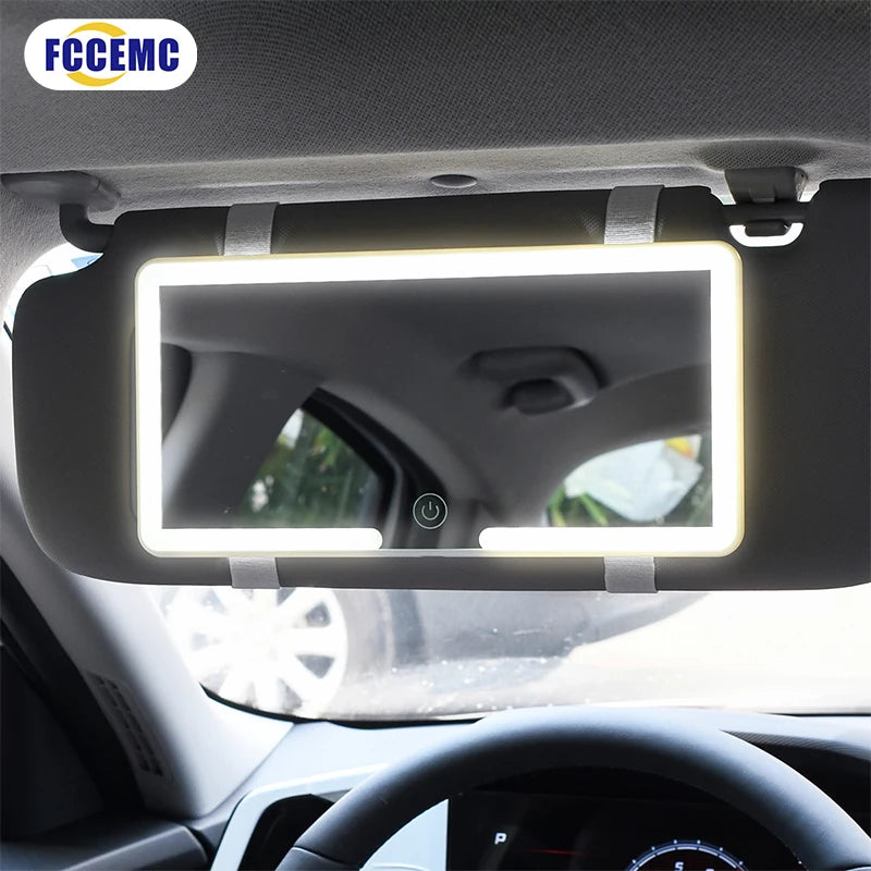 Light Up Car Visor Mirror Clip On