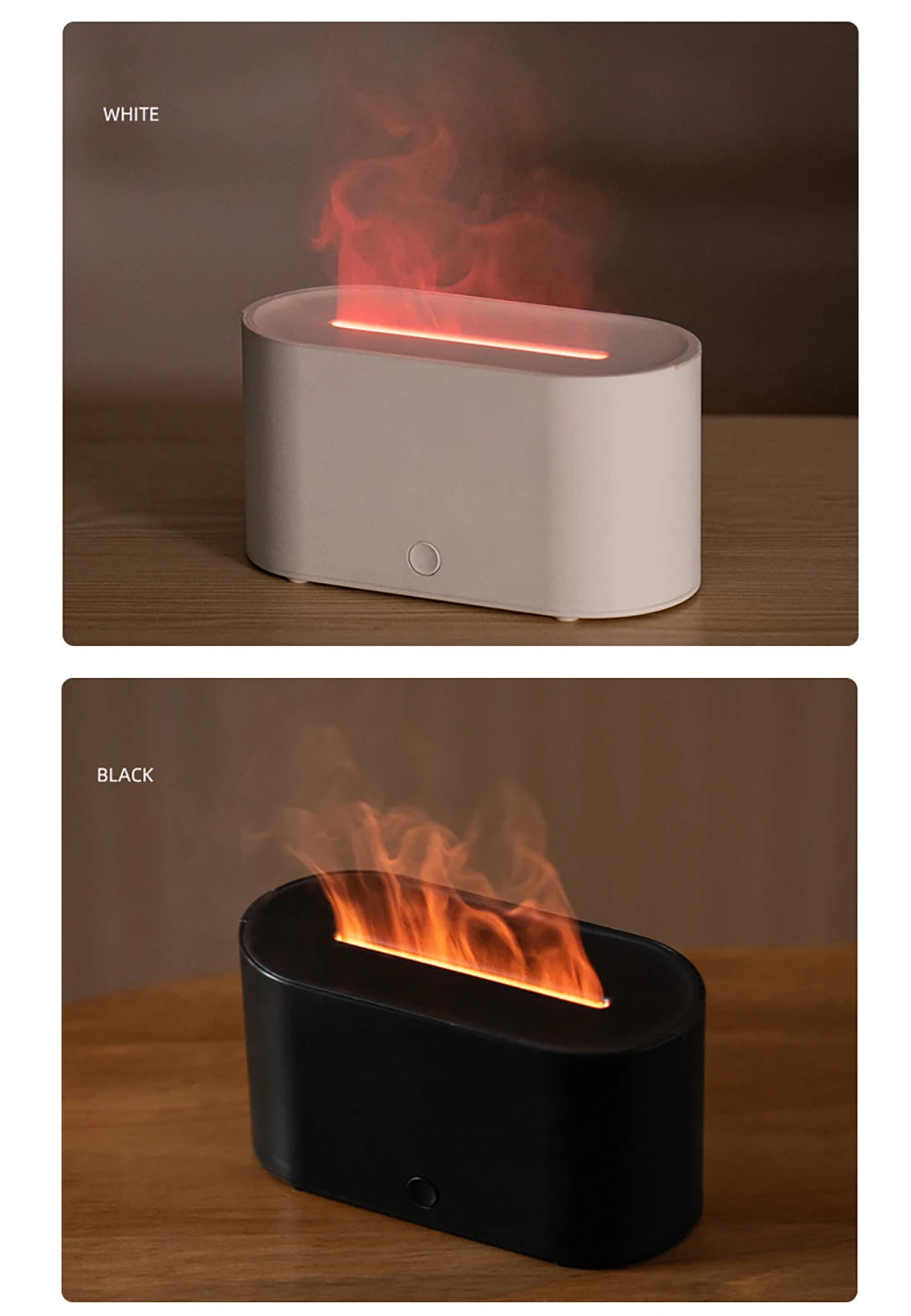 Flame Style Humidifier/Diffuser with Multiple Colors